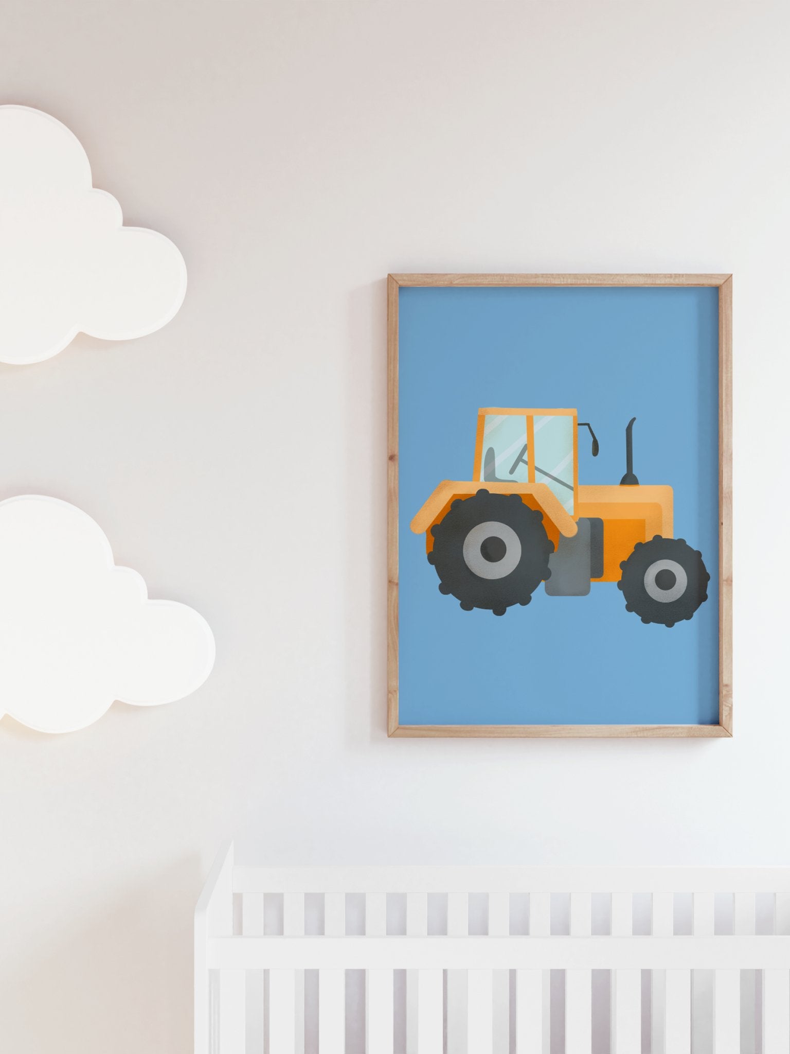 Orange Traktor - Littleposter.dk